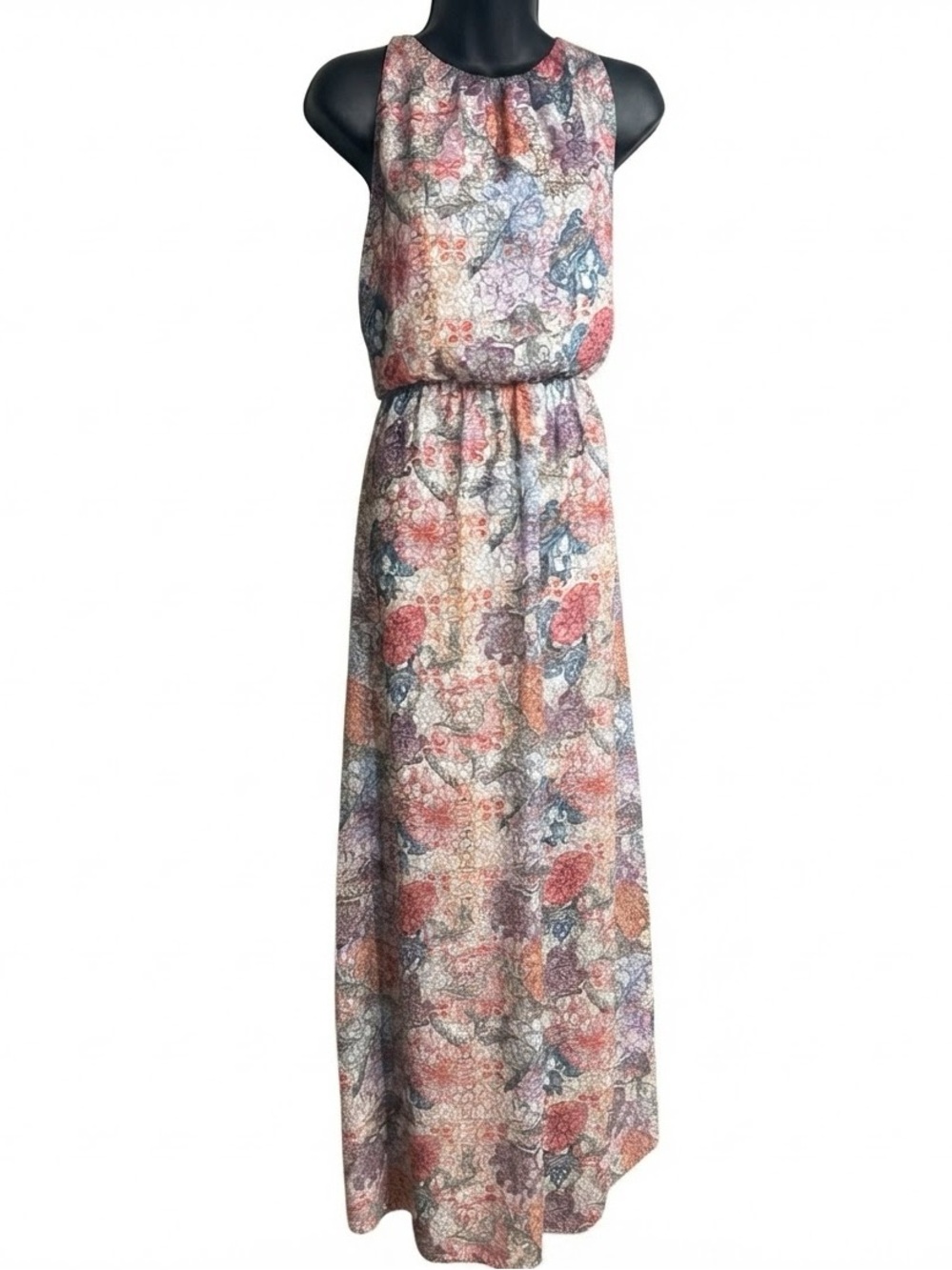 H&M Watercolor Floral Sleeveless Maxi Dress 8